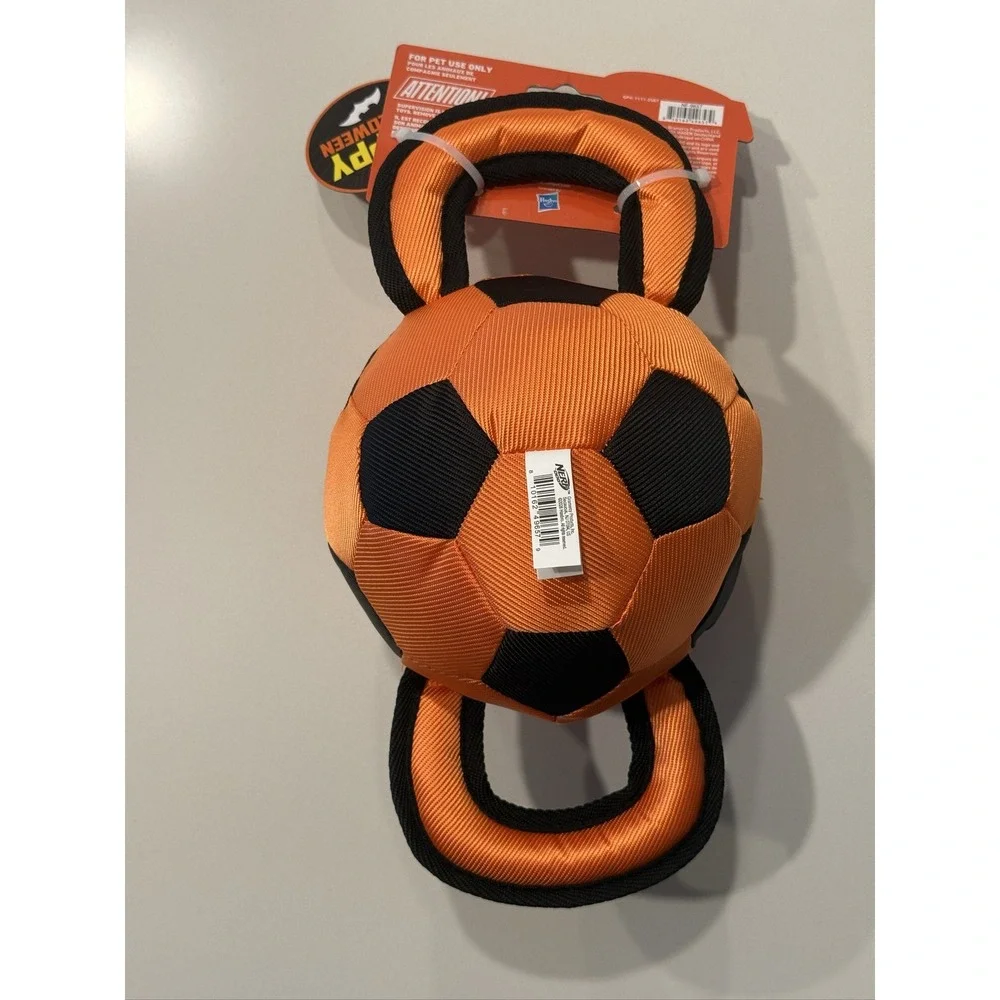Nerf Dog Crinkle & Squeak Dog Toy Ball Halloween Squeaky Nylon